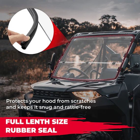 2 - IN - 1 Flip Up Windshield for Ranger 1000/XP 1000/Crew 2017 - 2023 - 3 Star UTV
