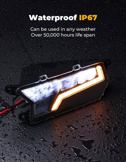 24W LED Headlight Waterproof Front Light for Polaris RZR XP 1000 / 4 1000 2024 - 2025 - 3 Star UTV