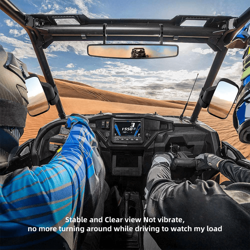 360 Degree Adjustable Side Mirrors with 1.75" - 2" Roll Bar Cage (1 pair) - 3 Star UTV