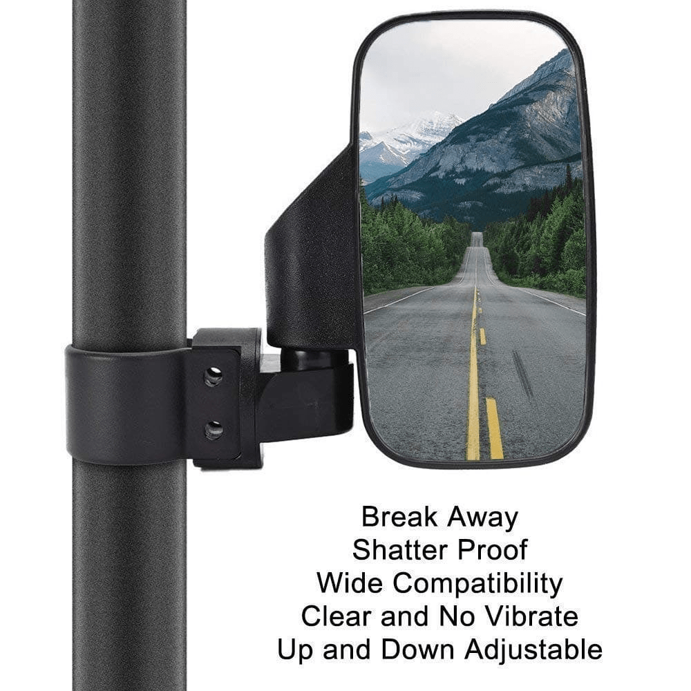 360 Degree Adjustable Side Mirrors with 1.75" - 2" Roll Bar Cage (1 pair) - 3 Star UTV