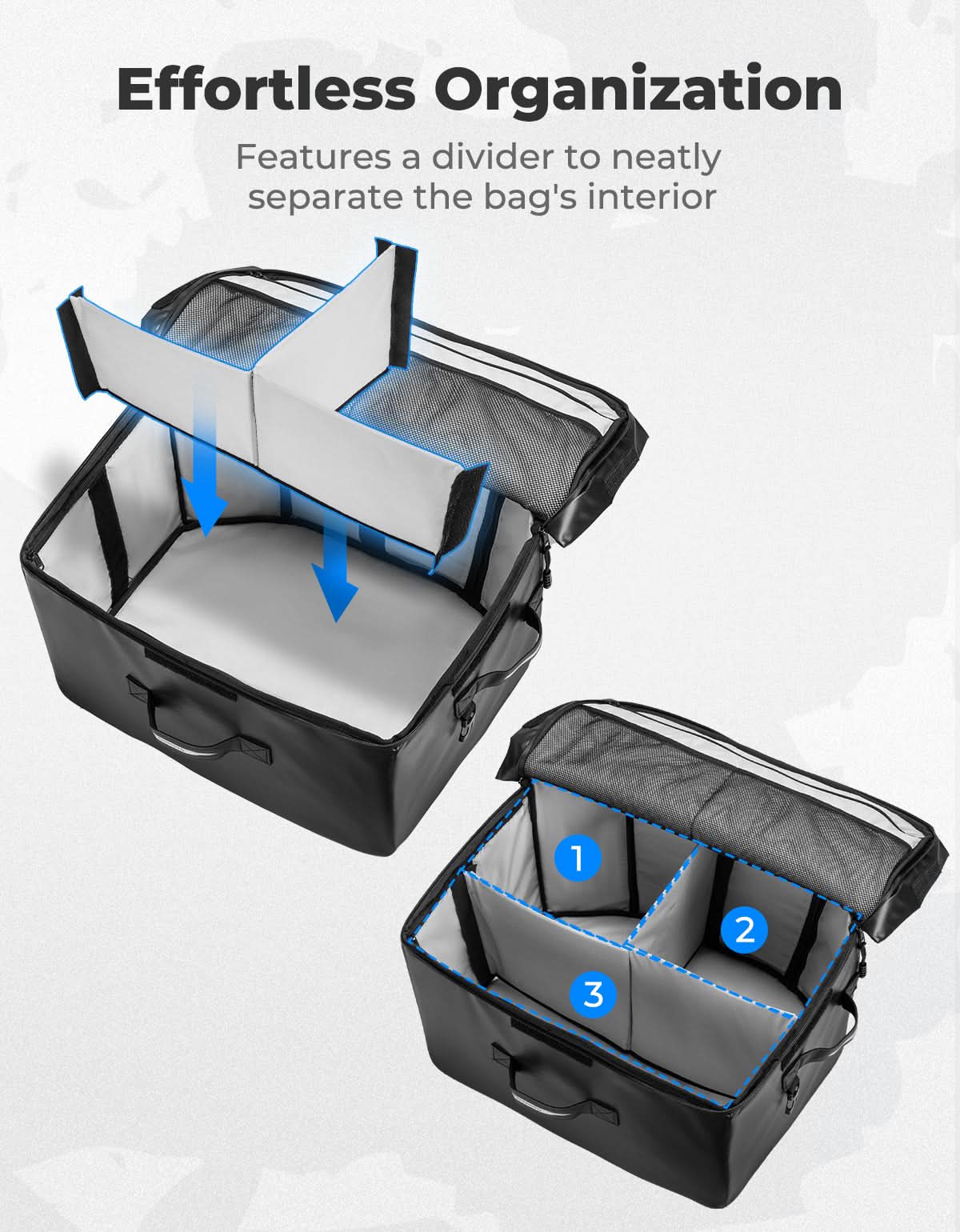 65L UTV Rear Cargo Storage Bag for RZR XP 1000/ RZR PRO XP 1000 - 3 Star UTV