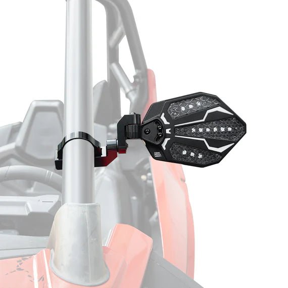 Aluminium RGB UTV Side Mirrors for Can Am Maverick X3/ RZR w/ 1.6" - 2" Roll Bar (1 pair) - 3 Star UTV