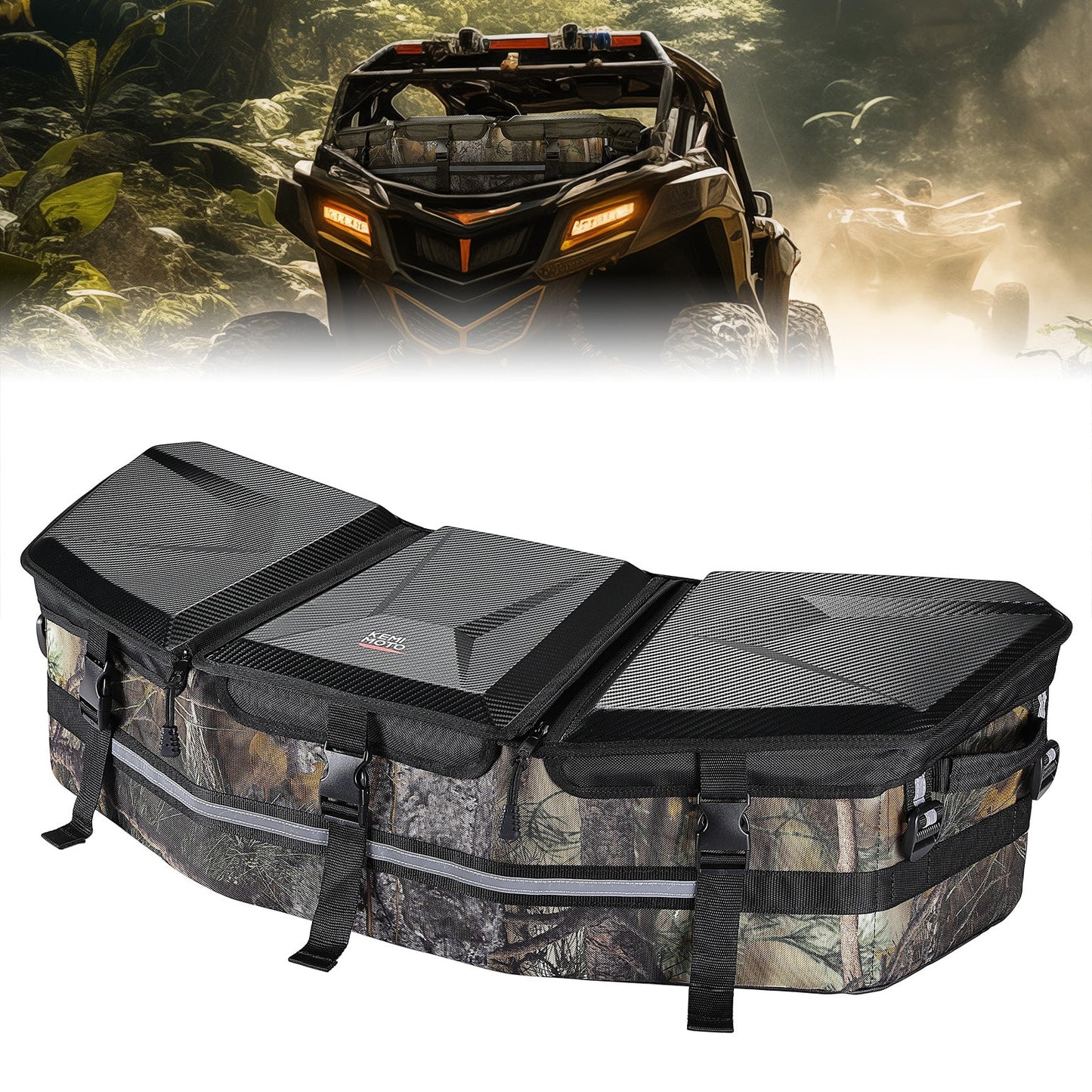 Camo Rear Storage Bag for Can - Am Maverick X3/MAX - 3 Star UTV