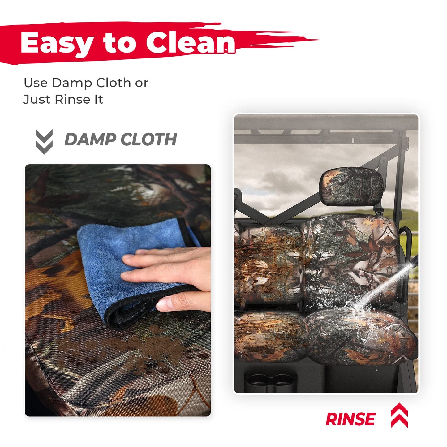 Camouflage Seat Cover for Can Am Defender HD5|7|8|9|10 - 3 Star UTV