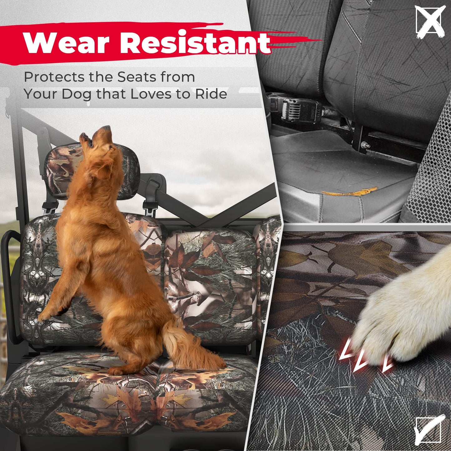 Camouflage Seat Cover for Can Am Defender HD5|7|8|9|10 - 3 Star UTV