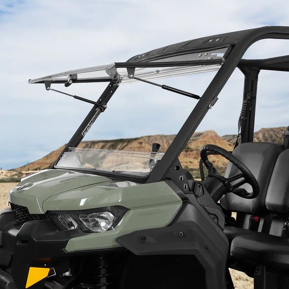 Can - Am Defender HD5/8/10 3 - in - 1 Scratch - Resistant Flip Windshield - 3 Star UTV