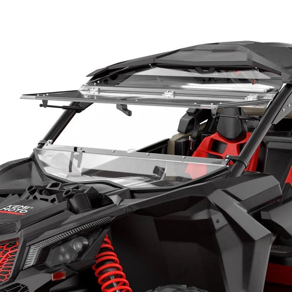 Can - Am Maverick X3 Scratch - Resistant Flip Windshield - 3 Star UTV