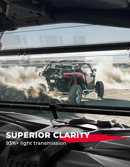 Can - Am Maverick X3 Scratch - Resistant Flip Windshield - 3 Star UTV