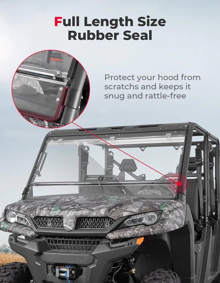 CFMoto UForce 1000/1000XL Scratch - Resistant 2 - in - 1 Flip Windshield - 3 Star UTV