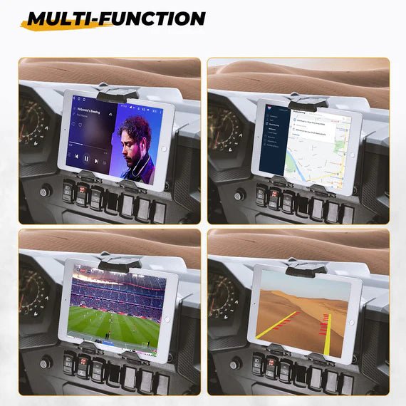 Electric Device Tablet Holder GPS Mount Storage Box for Polaris RZR XP 1000/ XP Turbo - 3 Star UTV