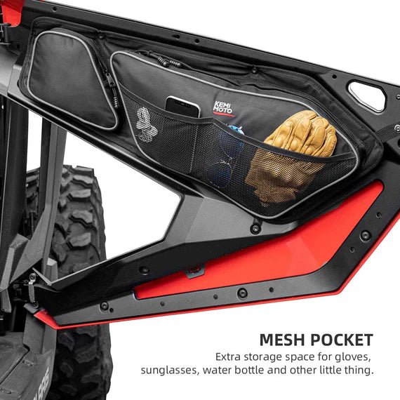 Front Door Bags with Removable Knee Pad for RZR PRO XP 2020 - 2024 - 3 Star UTV