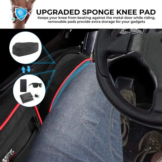 Front Side Door Bags with Knee Pad for Polaris RZR XP 1000 - 3 Star UTV