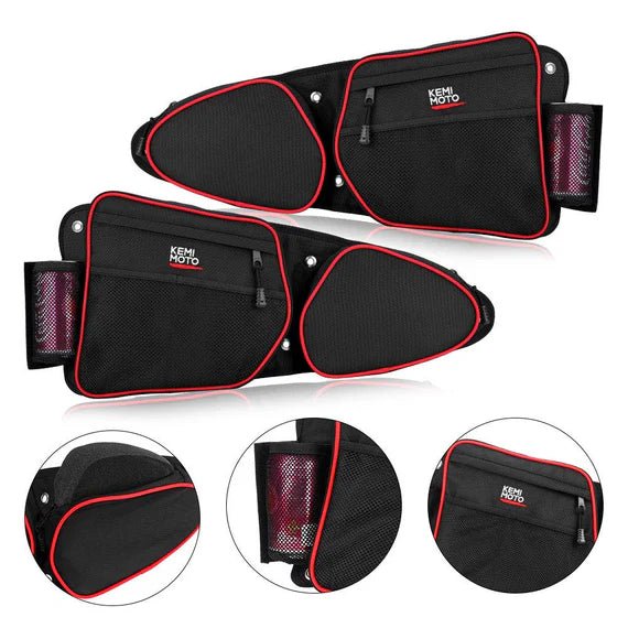 Front Side Door Bags with Knee Pad for Polaris RZR XP 1000 - 3 Star UTV