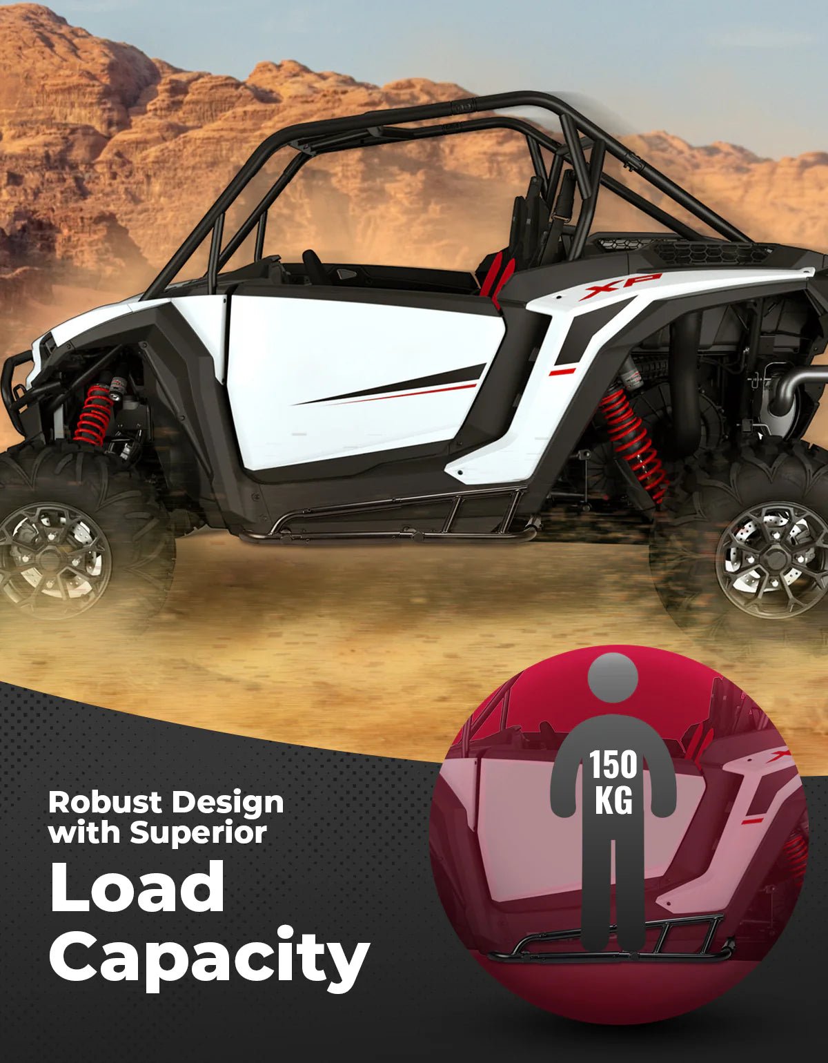 Heavy Duty Steel Nerf Bars Rock Sliders for Polaris RZR XP 1000/ XP 4 1000 2024 - 2025 - 3 Star UTV
