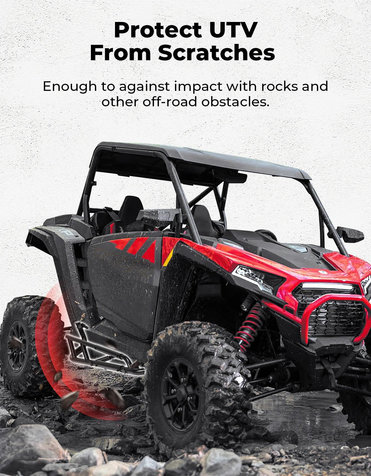 Heavy Duty Steel Nerf Bars Rock Sliders for Polaris RZR XP 1000/ XP 4 1000 2024 - 2025 - 3 Star UTV