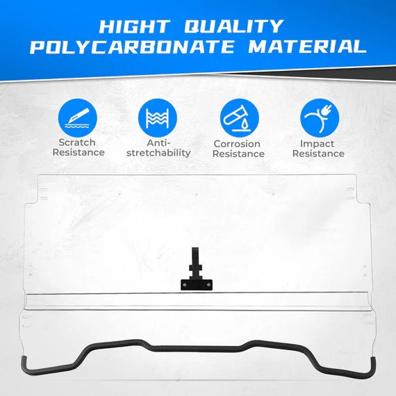 Honda Pioneer 700/70 - 4 Scratch - Resistant Flip Windshield - 3 Star UTV