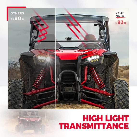 Honda Talon 1000X/1000R/1000X - 4 Scratch - Resistant 3 - in - 1 Flip Windshield - 3 Star UTV