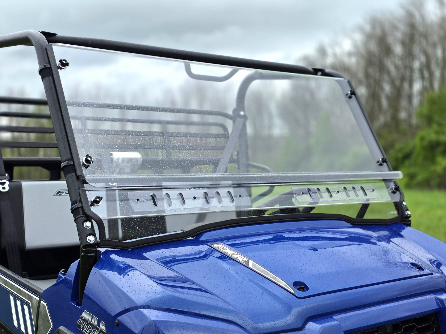 Kawasaki Pro FXR - 2 Pc Scratch - Resistant Windshield with Vent/Clamp Options - 3 Star UTV