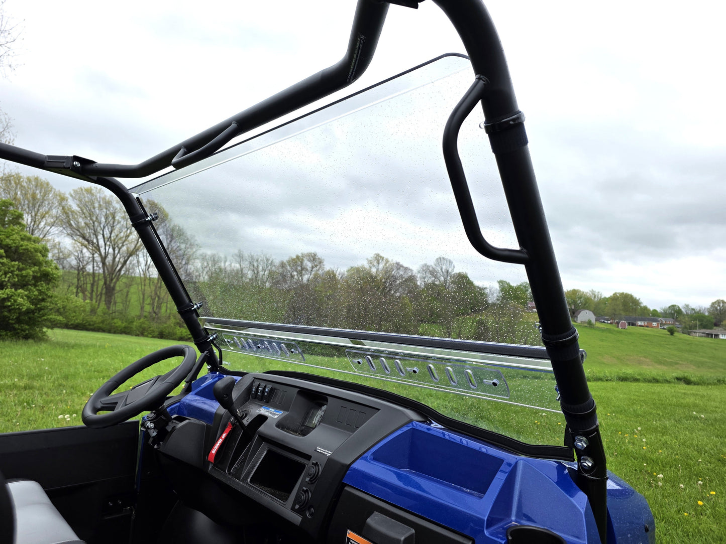 Kawasaki Pro FXR - 2 Pc Scratch - Resistant Windshield with Vent/Clamp Options - 3 Star UTV
