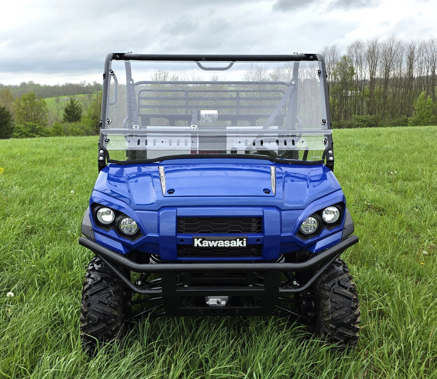 Kawasaki Pro FXR - 2 Pc Scratch - Resistant Windshield with Vent/Clamp Options - 3 Star UTV