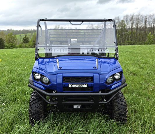Kawasaki Pro FXR - 2 Pc Scratch - Resistant Windshield with Vent/Clamp Options - 3 Star UTV