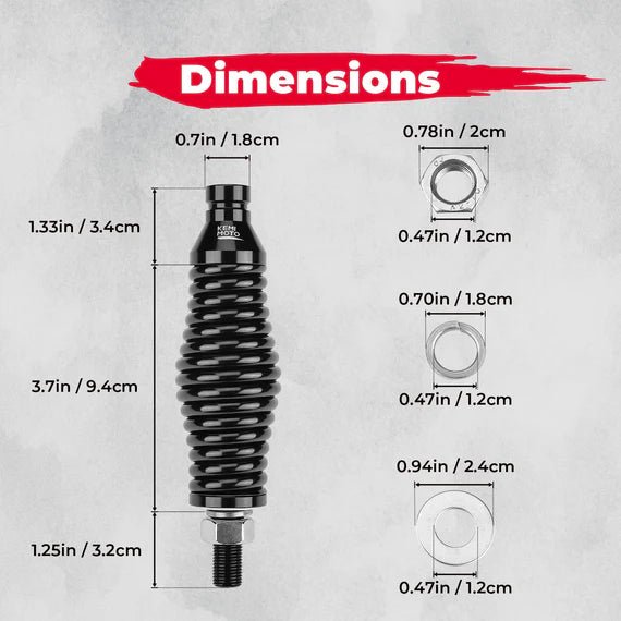 Kemimoto - 5 ft 2 - piece LED Spiral Whip Lights with Spring Bases, Bluetooth Control - 3 Star UTV