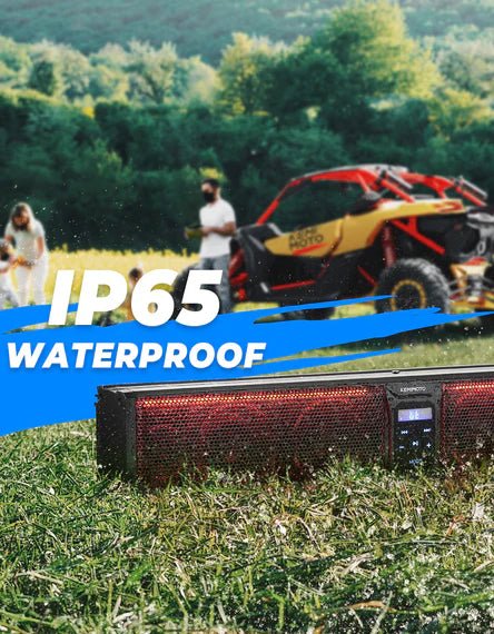 Kemimoto - 6 Speaker 26" RGB Universal Sound Bar for UTVs with 1.75" to 2.25" Roll Bars - 3 Star UTV