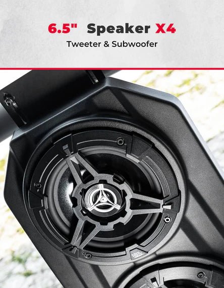 Kemimoto - 6.5" UTV Bluetooth Sound System Speakers for UTVs with 1.625" to 1.9" Roll Bars (Copy) - 3 Star UTV