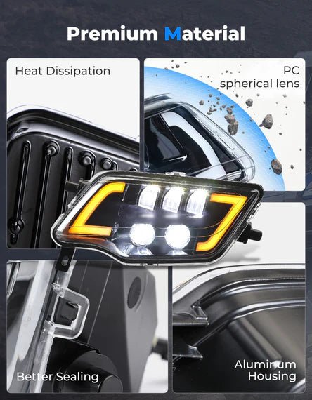 LED Headlight with Turn Signal for Pioneer 1000 700/ Talon 1000 - 3 Star UTV