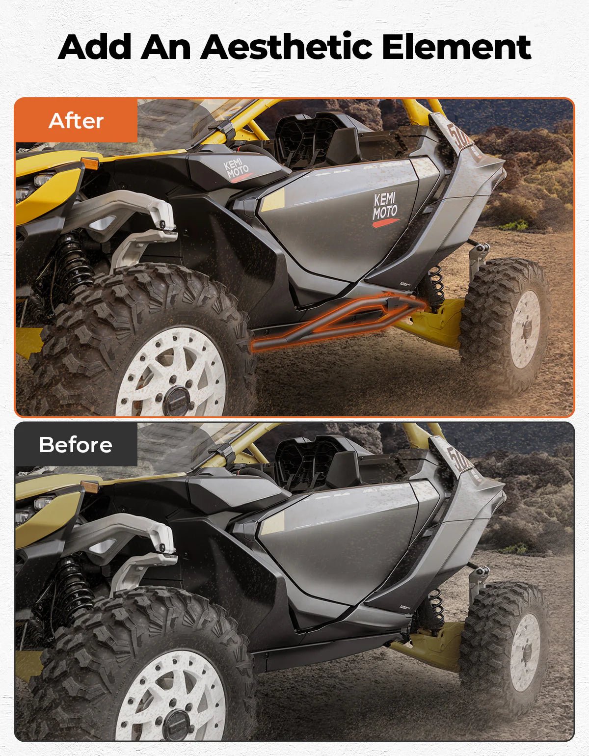 Nerf Bars Rock Sliders for Can - Am Maverick R 2024+ - 3 Star UTV