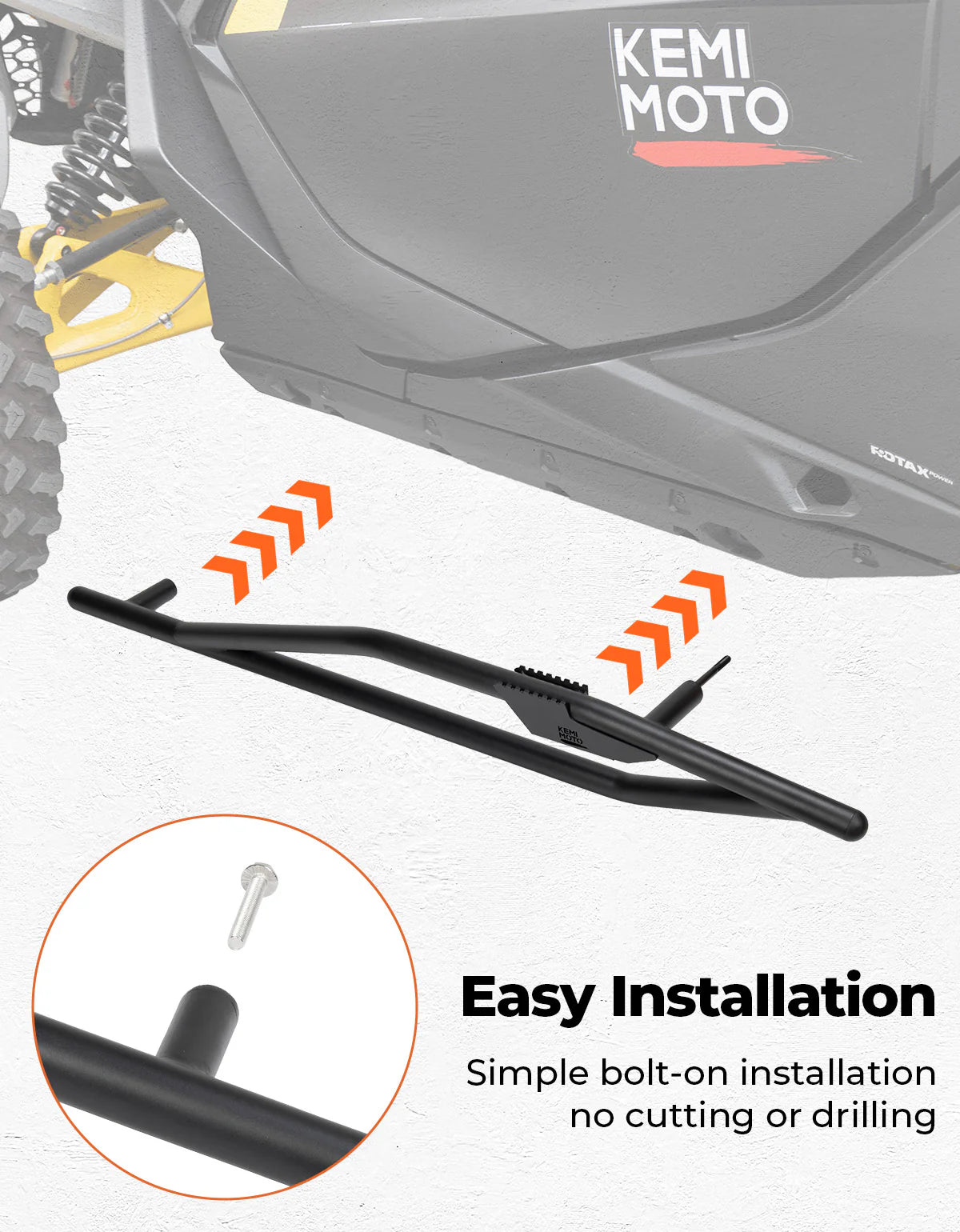 Nerf Bars Rock Sliders for Can - Am Maverick R 2024+ - 3 Star UTV