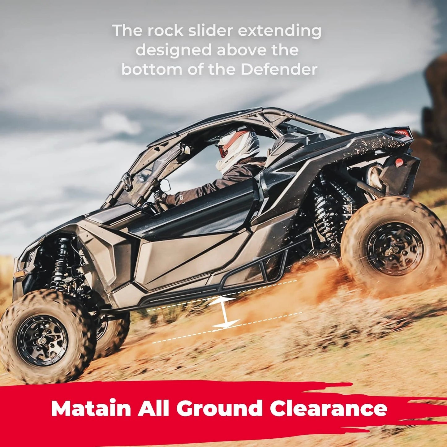Nerf Bars Rock Sliders for Can - Am Maverick X3 2017 - 2025 - 3 Star UTV
