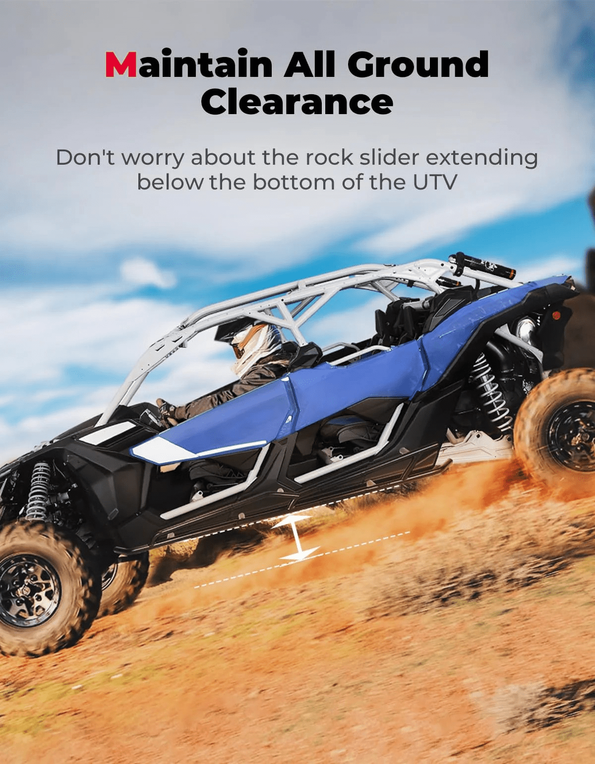 Nerf Bars, Rock Sliders for Can - Am Maverick X3 MAX - 3 Star UTV