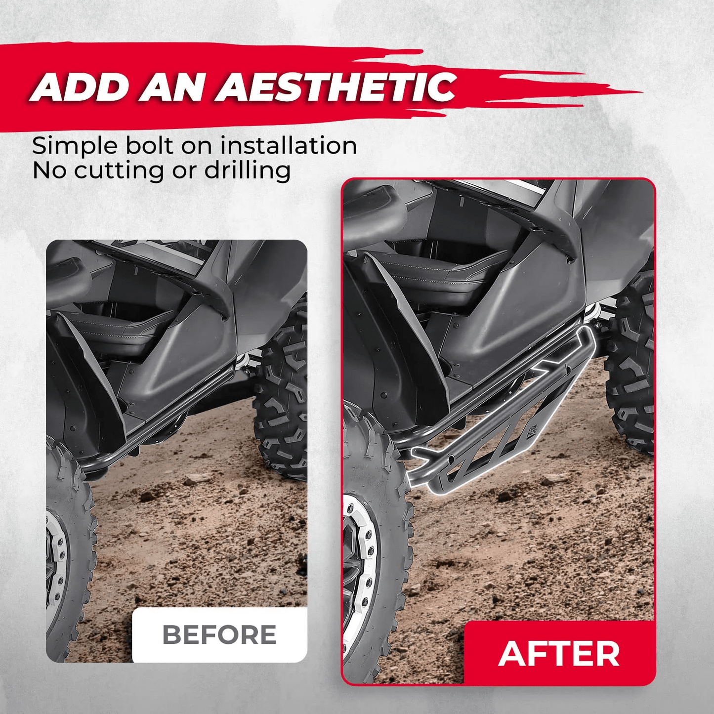 Nerf Bars Rock Sliders For CFMOTO ZForce 950 - 3 Star UTV