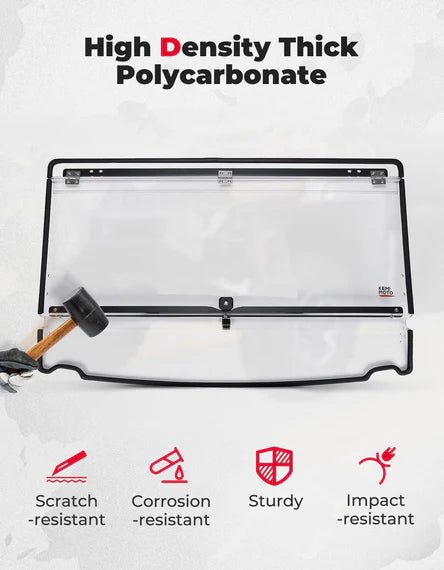 Polaris Ranger XP 900/1000/Crew Scratch - Resistant 2 - in - 1 Flip Windshield - 3 Star UTV