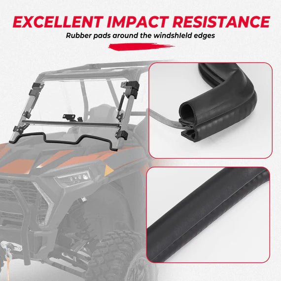 Polaris RZR XP 1000/1000 - 4/Turbo/Turbo 4 Scratch - Resistant 3 - in - 1 Flip Windshield - 3 Star UTV