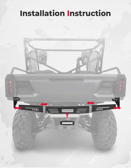 Rear Bumper for Pioneer 1000 1000 - 6 2016 - 2025 - 3 Star UTV