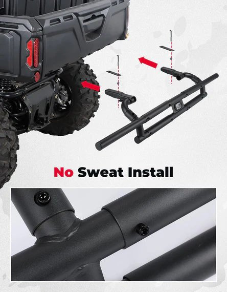 Rear Bumper With Light For Can Am Defender HD5|7|8|9|10 - 3 Star UTV