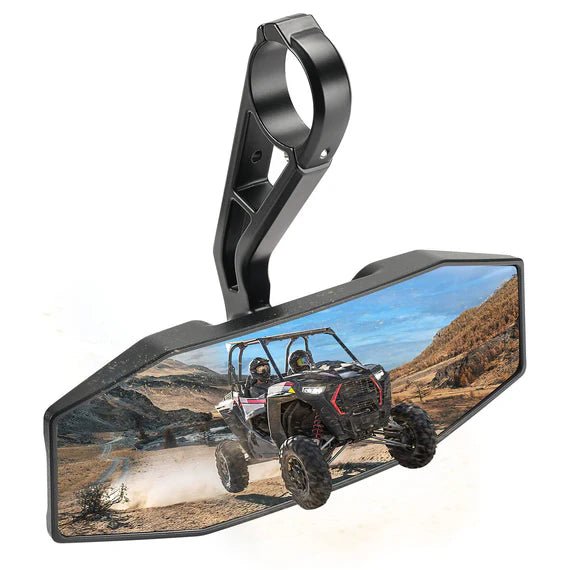Rear View Center Mirror for 1.75” Roll Bar for Polaris RZR - 3 Star UTV