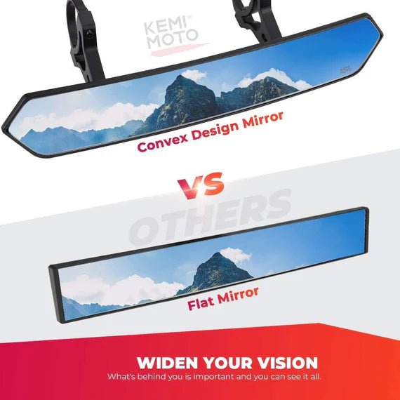 Rear View Mirror 1.65'' - 2'' for Maverick X3/ RZR/ Pioneer/ Talon/ Kawasaki - 3 Star UTV