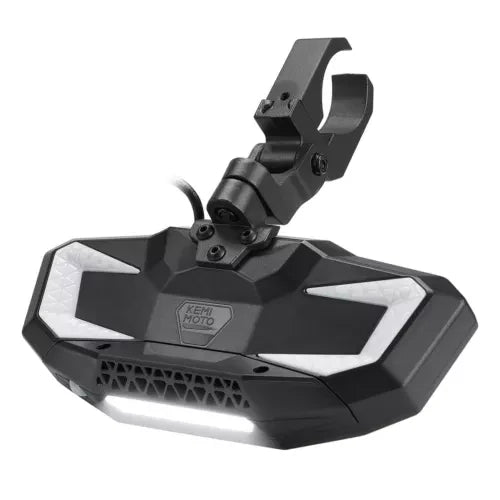 Rear View Mirror with Light Built - in Rechargeable Battery for 1.65" - 2" Roll Bar - 3 Star UTV