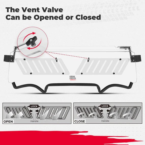 RZR Pro XP/Pro XP 4 Scratch - Resistant 3 - in - 1 Folding Half Windshield - 3 Star UTV