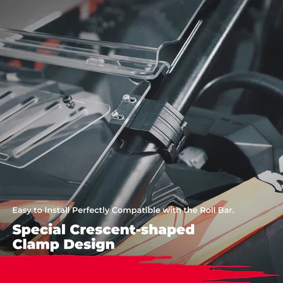 RZR Pro XP/Pro XP 4 Scratch - Resistant 3 - in - 1 Folding Half Windshield - 3 Star UTV