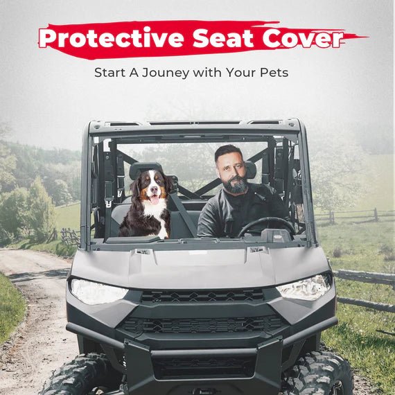 Seat Cover with Headrest Cover for Polaris Ranger Crew 1000/Crew XP 1000 - 3 Star UTV