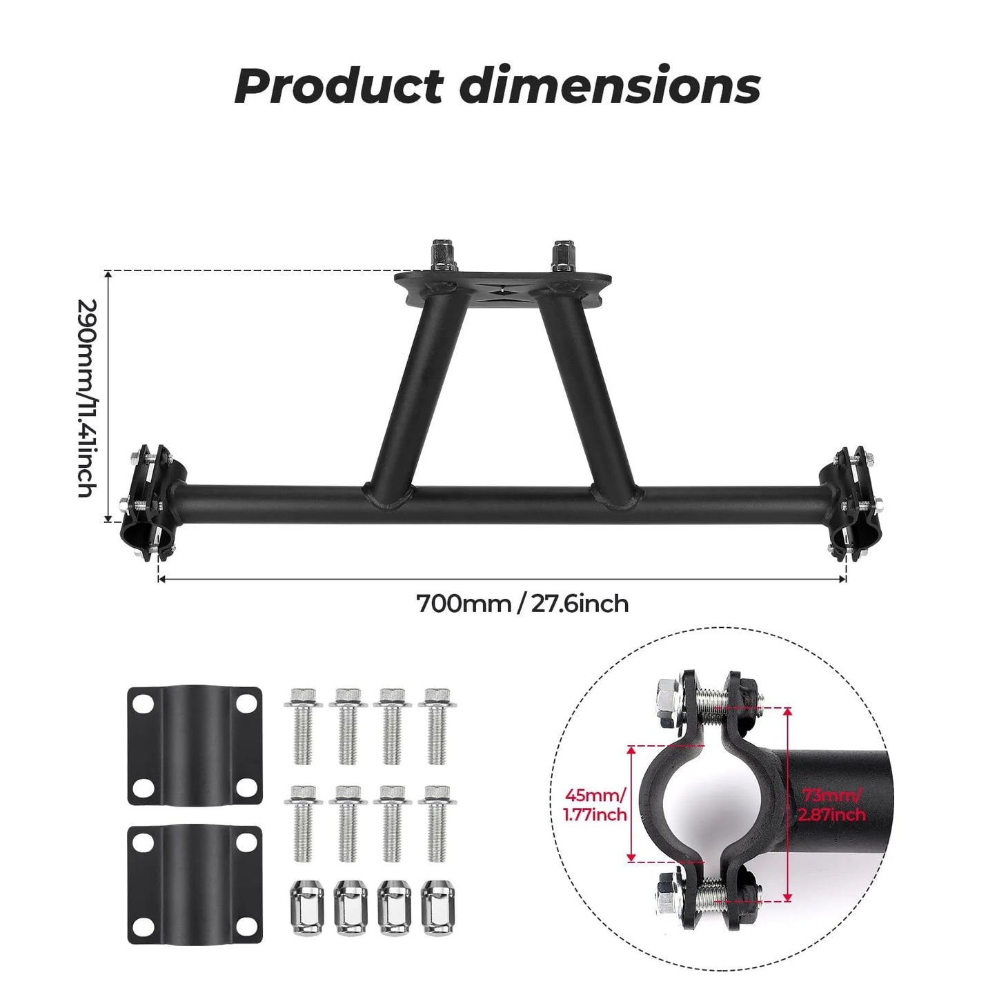 Spare Tire Carrier Mount for Polaris RZR XP 1000/4 1000 /Turbo - 3 Star UTV