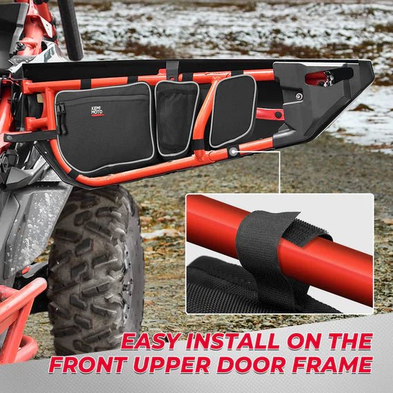 Storage Door Bags with Removable Knee Pad for Can Am Maverick X3 - 3 Star UTV