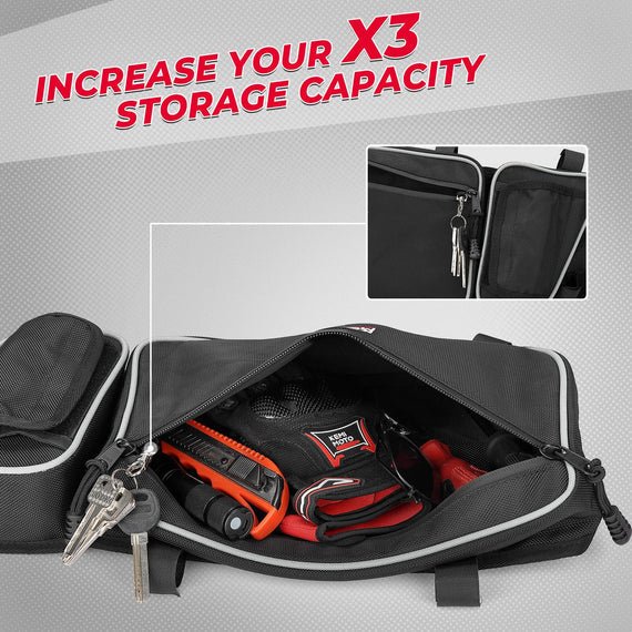 Storage Door Bags with Removable Knee Pad for Can Am Maverick X3 - 3 Star UTV