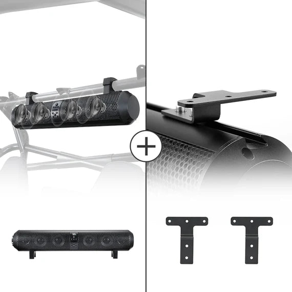 SxS UTV Sound Bar System Bluetooth Speaker 500W 28" Outdoor Marine Soundbars - 3 Star UTV