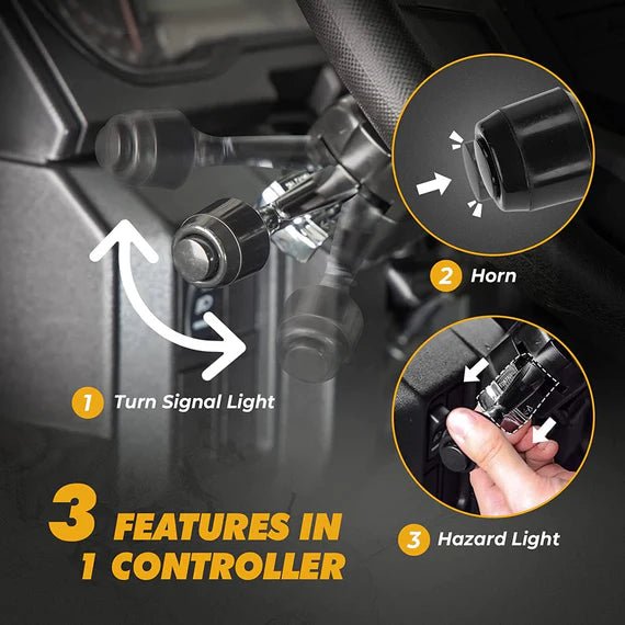 Universial UTV Turn Signal Kit & 105D Horn for Polaris, Can - Am, Pioneer - 3 Star UTV