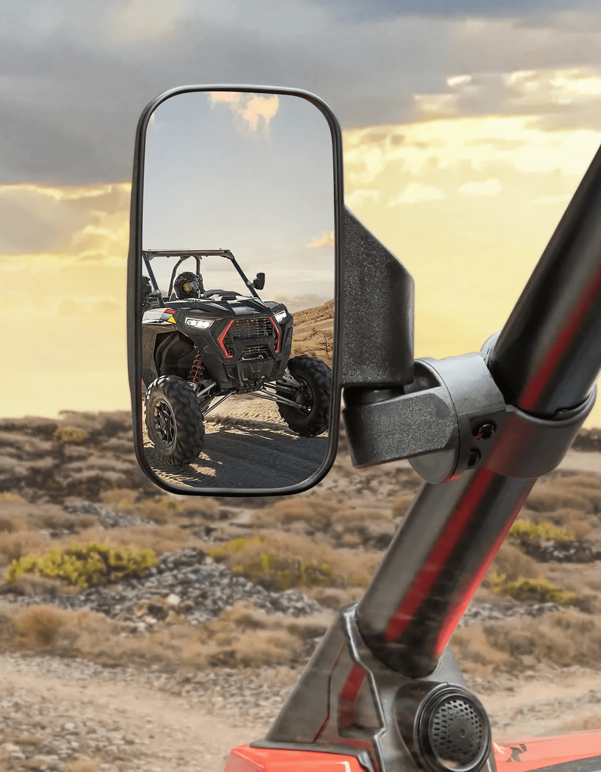 UTV 1.75" / 2" Side View High Impact Convex Mirror - 3 Star UTV